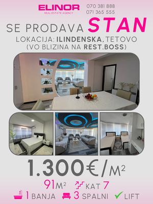 ◈Agencija ELINOR◈ vrshi prodazhba na stan so lokacija na Ilindenska vo blizina na restorant ''BOSS'' vo Tetovo.