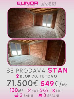 ┃Agencija ELINOR┃vrshi prodazhba na stan duplex - zatvorena karabina so lokacija vo Blok 70 vo Tetovo.
